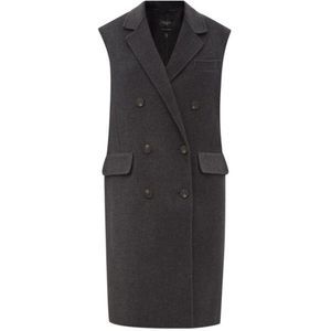 WEEKEND Womens Gray Sleeveless Double Breasted Peacoat 8